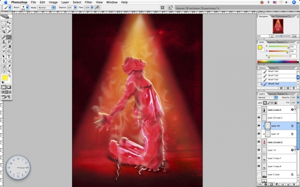 Creation of burned men: Step 41